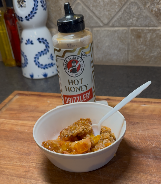Hot Honey Peachy Crisp
