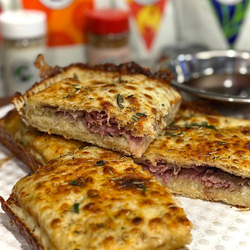 Stuffed Detroit-Style Pizza: French Dip Edition