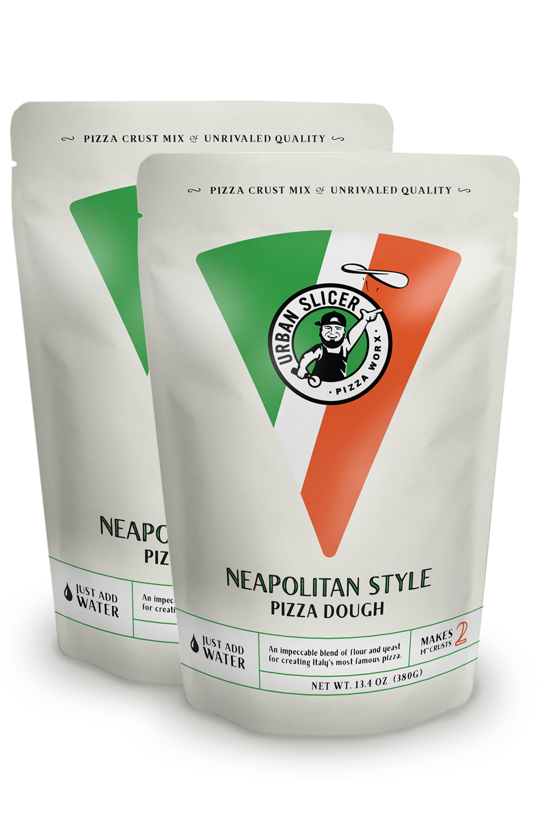 2-pack of Urban Slicer Neapolitan Style Pizza Dough Mix — makes 4 thin-crust pizzas total